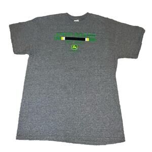John Deere Gray T-Shirt With Logo T-Shirt Size L